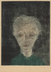 Selvportrett av sliten mann, 1923.