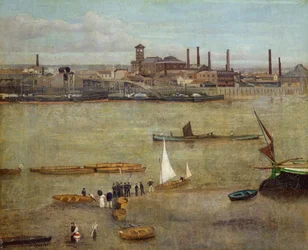 The Plumbago Factory, Battersea (olje på lerret)