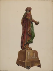 Sigarbutikkfigur, ca. 1937.