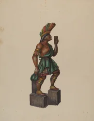 Sigarbutikk indisk, ca. 1936.