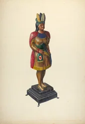 Sigarbutikk indisk, ca. 1937.
