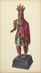 Sigarbutikk indisk, ca. 1937.