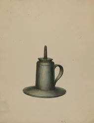 Tinnoljelampe, ca. 1938.