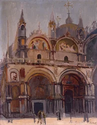 Utsikt over Markusplassen og basilikaen, ca. 1901 (olje på lerret)