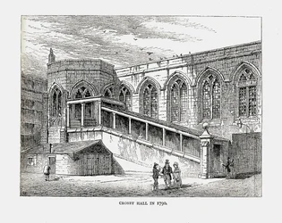 Crosby Hall i 1790, 1878
