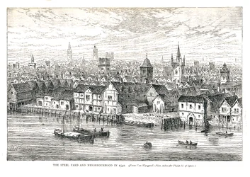 The Steel Yard Iron Wharf and Neighborhood i 1540. Ved elvebredden, 1878