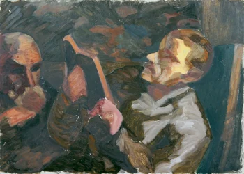 Gammel mann som leser