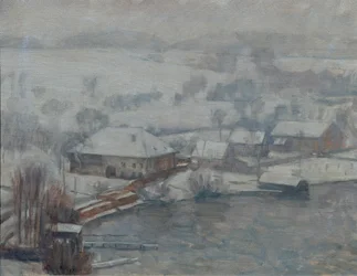 Vinterlandskap ved Attersee