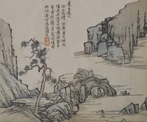 Landskap etter Ma Yuan aktiv ca. 1190-1225, fra Mustard Seed Garde..., første utgave, 1679.