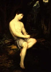 Italiensk hyrdegutt, ca. 1821-23 (olje på lerret)