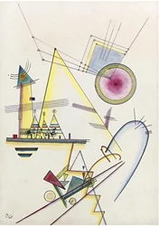 "" Ame delicate "" (Delikat sjel) Peinture de Vassily Kandinsky (ou Wassily Kandinski eller Kandinskij