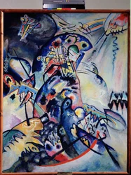 ""Blå kam"" maleri av Vassily Kandinsky (eller Wassily Kandinsky eller Kandinskyj