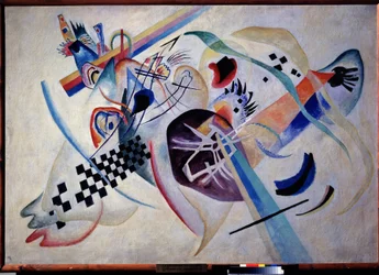 ""Komposisjon N. 224. På det hvite"" Maleri av Vassily Kandinsky (eller Wassily Kandinsky eller Kandinskyj