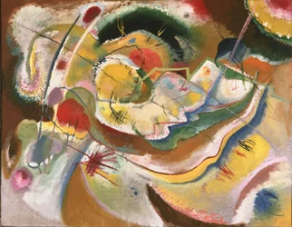 Kandinsky – Lite maleri med gult (improvisasjon), 1914