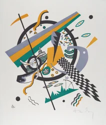 Kleine Welten IV (Small Worlds IV), 1922 (litografi trykt i grønt og oransje)