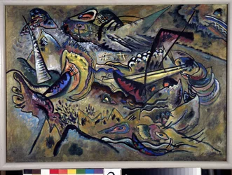 ""Syden"" (sørlig) Maleri av Vassily Kandinsky (eller Wassily Kandinsky eller Kandinskyj