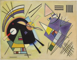 Svart og fiolett, maleri av Wassily Kandinsky (eller Wassily Kandinski eller Kandinskij)