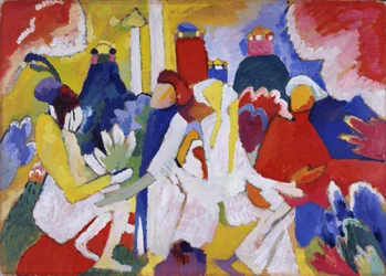 ""Orientalsk"" maleri av Vassily Kandinsky (eller Wassily Kandinsky eller Kandinskyj