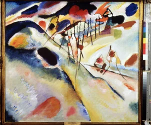 ""Landskap"" Maleri av Vassily Kandinsky (eller Wassily Kandinsky eller Kandinskyj