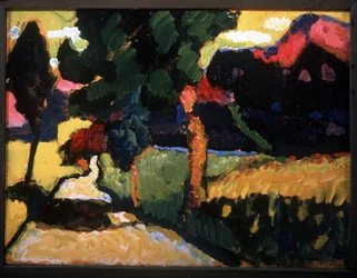 ""Sommerlandskap"" Maleri av Vassily Kandinsky (eller Wassily Kandinski eller Kandinskij