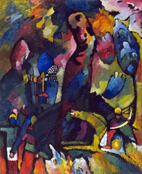 ""Bilde med bueskytter"" Peinture de Vassily Kandinsky (ou Wassily Kandinski eller Kandinskij