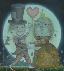 I lyset fra den sølvfargede månen, 2010 (blandet media)