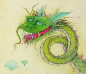 Den blåørede dragen, 2000 (blandet media)