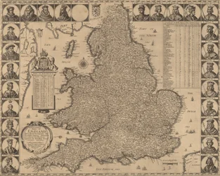 En ny og nøyaktig kart over England, 1644.