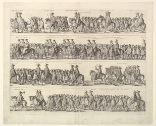 Karl IIs kroningsprosesjon gjennom London, 1662.