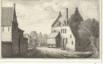 Landsbygate i Hemsen ved Mechelen Utsikt over europeiske byer (serietittel)