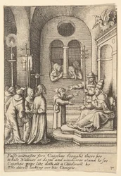 Jesus igjen før Kaifas, 1625-77.