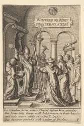 Jesus før Kaifas, 1625-77.