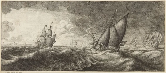 Marinemaleri i storm