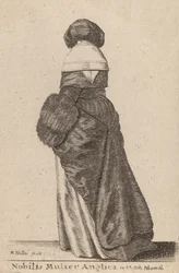 A Noble English Lady in Winter Dress, 1643.
