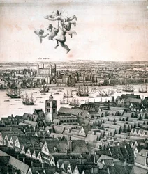 Panoramautsikt over London, c1670