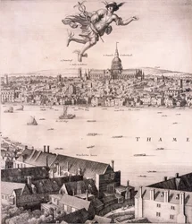 Panoramautsikt over London, c1670