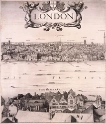 Panoramautsikt over London, c1670
