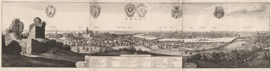 Den store utsikten over Praha, 1649.