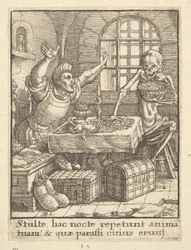 The Miser, fra dødsdansen, 1651.