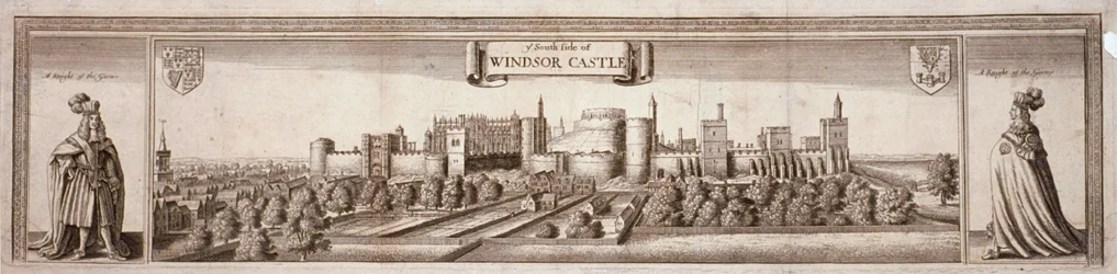 Utsikt over sørsiden av Windsor Castle, Berkshire, c1660