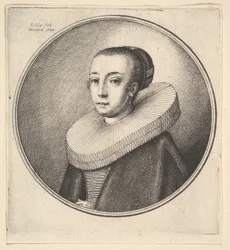 Kvinne med sirkulær blonderuff, 1644.