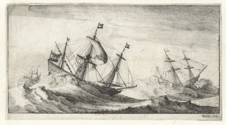 Seilskuter i en havstorm Seascapes (serietittel)