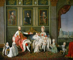 Leopold I, storhertug av Toscana med sin kone Maria Luisa og deres barn, 1773
