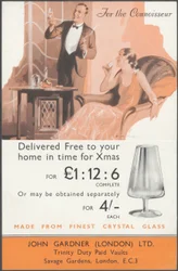 John Gardner Cystal Glassware, 1920-tallet