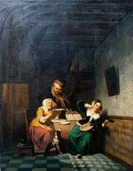 A Music Party (olje på lerret)