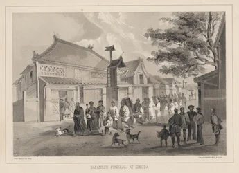 Japansk begravelse i Simoda, 1855
