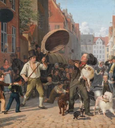 En gatescene i hundedagene