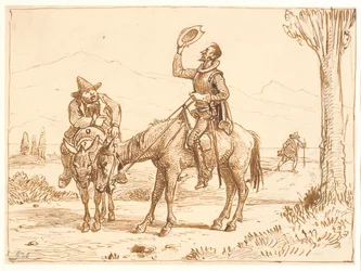 Don Quijote vurderer hjelmen sin