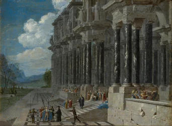 Esther Before Ahasverus, ca. 1650-76 (olje på lerret)