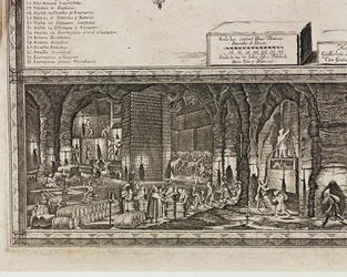 Saltgruvene i Wieliczka nær Krakow produserte omtrent en tredjedel av de polske kongenes inntekter … (gravering)